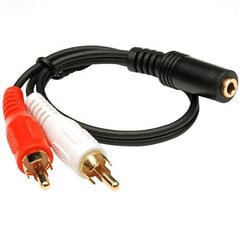 Adapteris 2 RCA - Jack lizdas 3.5mm цена и информация | USB адаптеры для штатных магнитол | pigu.lt