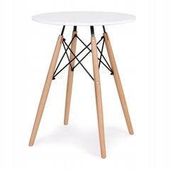 Stalas ModernHome, rudas/baltas kaina ir informacija | Virtuvės ir valgomojo stalai, staliukai | pigu.lt