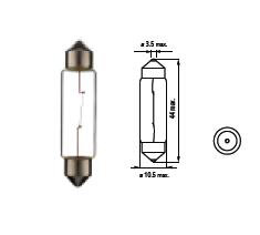 Lemputė SV8.5, 5W, 11X44 kaina ir informacija | Automobilių lemputės | pigu.lt