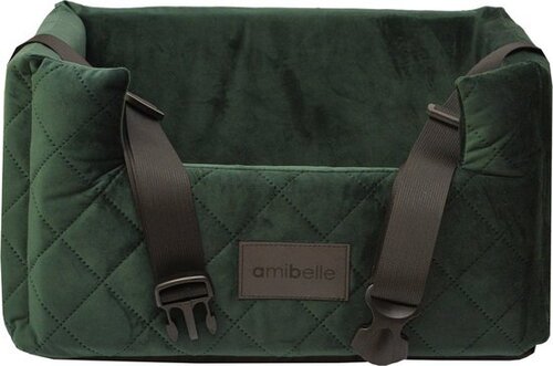 Автокресло для питомца Amibelle Velvet Memory Lux, размер M, зеленое цена и информация | Дорожные принадлежности | pigu.lt
