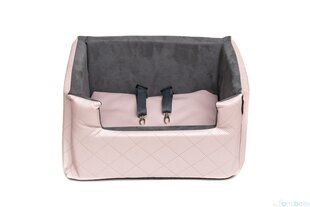 Automobilinė kėdutė šuniui ar katei Amibelle Mia Lux Metallic, rožinė, M dydžio kaina ir informacija | Guoliai, pagalvėlės | pigu.lt