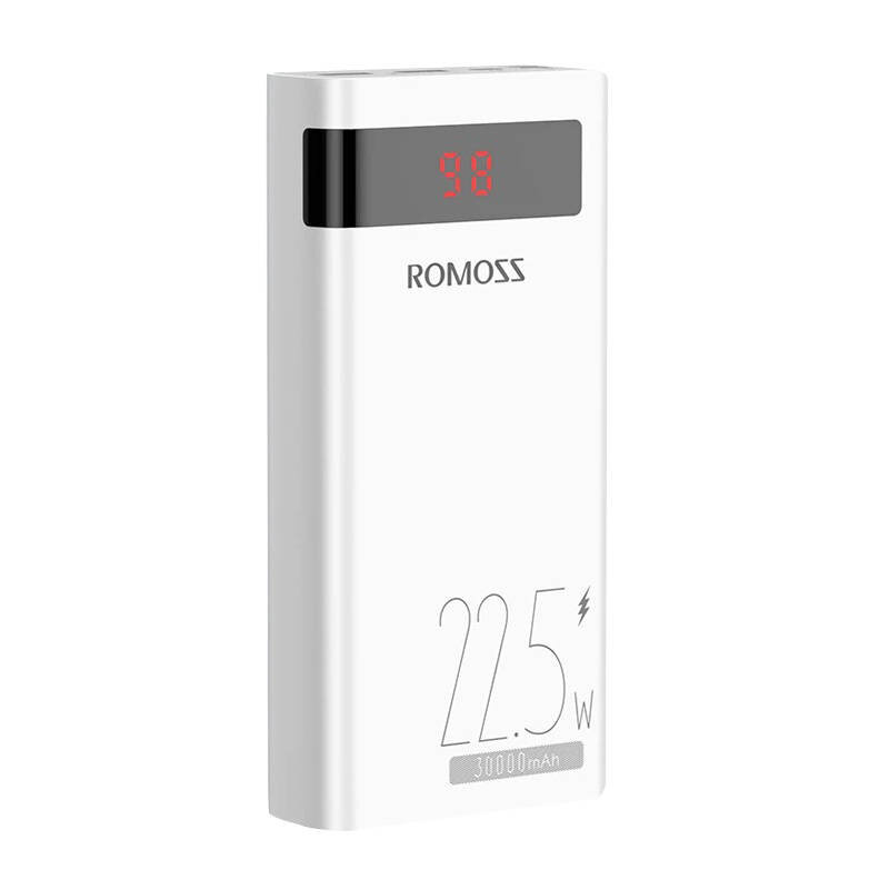 „PowerBank Romoss Sense8pf 30000mAh“, 22,5 W (balta) kaina ir informacija | Elektromobilių įkrovimo stotelės | pigu.lt