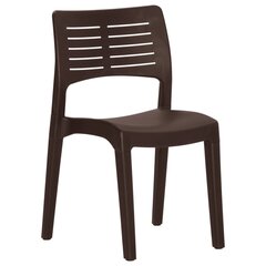Sodo kėdės vidaXL, 2 vnt., rudos kaina ir informacija | Lauko kėdės, foteliai, pufai | pigu.lt
