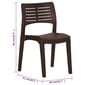 Sodo kėdės vidaXL, 2 vnt., rudos kaina ir informacija | Lauko kėdės, foteliai, pufai | pigu.lt