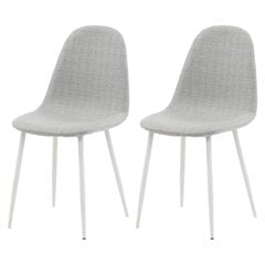 Valgomojo kėdės Venture Home Polar, 2 vnt., pilkos/baltos kaina ir informacija | Virtuvės ir valgomojo kėdės | pigu.lt