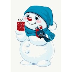 Набор для рисования по номерам Снеговик 15x20 цена и информация | Живопись по номерам | pigu.lt