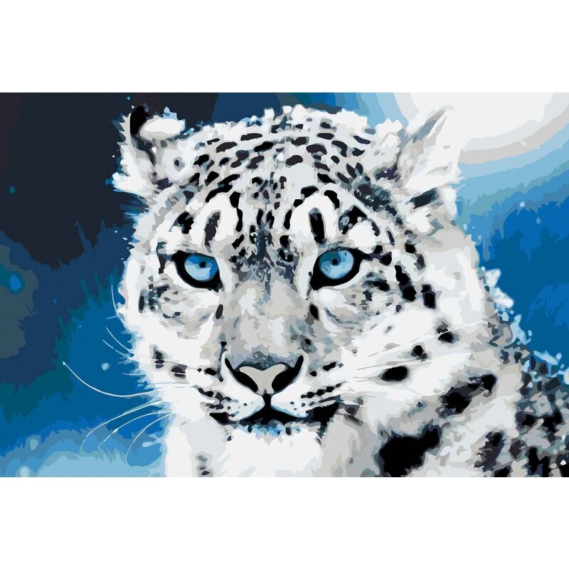 Tapyba pagal skaičius Sniego leopardas, 34x50 kaina ir informacija | Tapyba pagal skaičius | pigu.lt