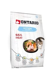 Сухой корм с лососем Ontario Kitten Salmon для кошек, 2 кг цена и информация | Сухой корм для кошек | pigu.lt