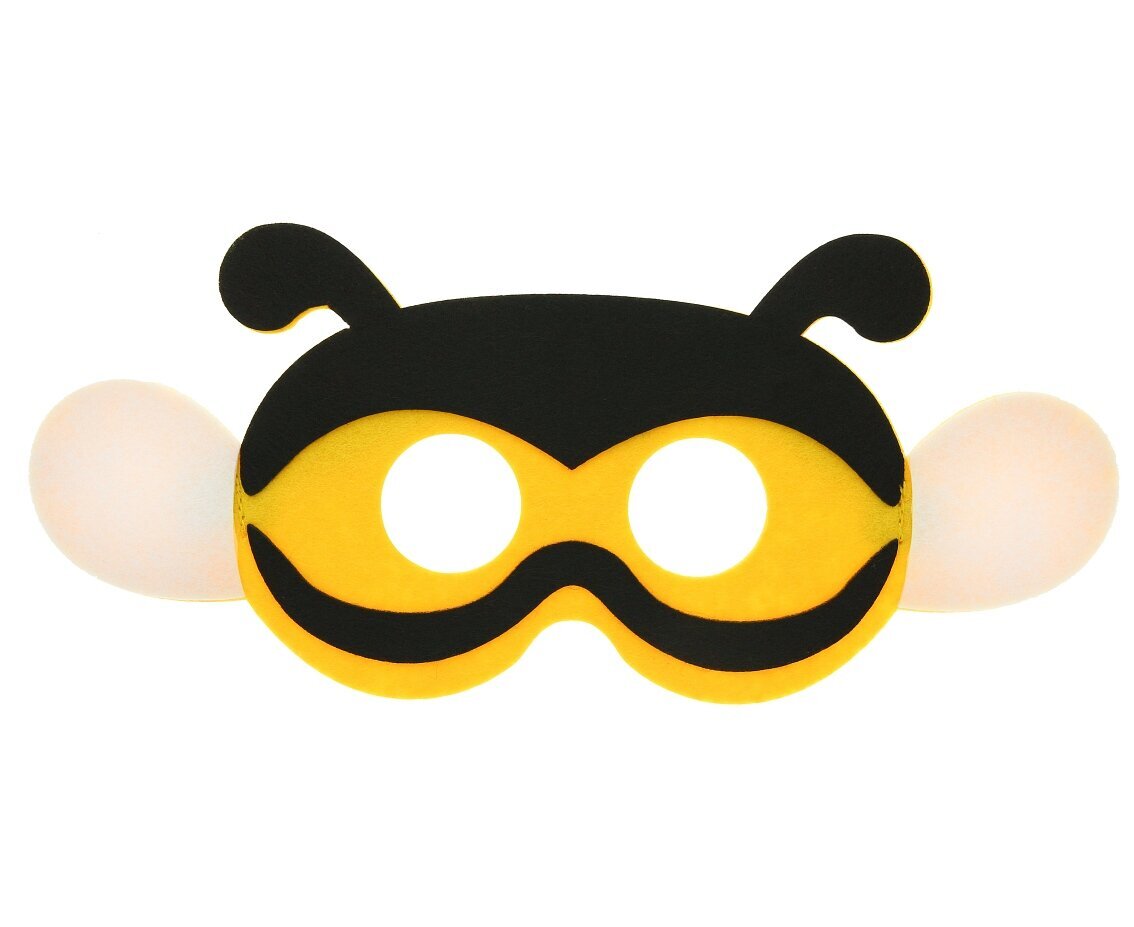 Karnavalinė kaukė bitė, 25 x 11 cm kaina ir informacija | Karnavaliniai kostiumai | pigu.lt