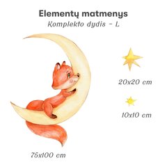 Детская интерьерная наклейка Лисенок на Луне цена и информация | Интерьерные наклейки | pigu.lt