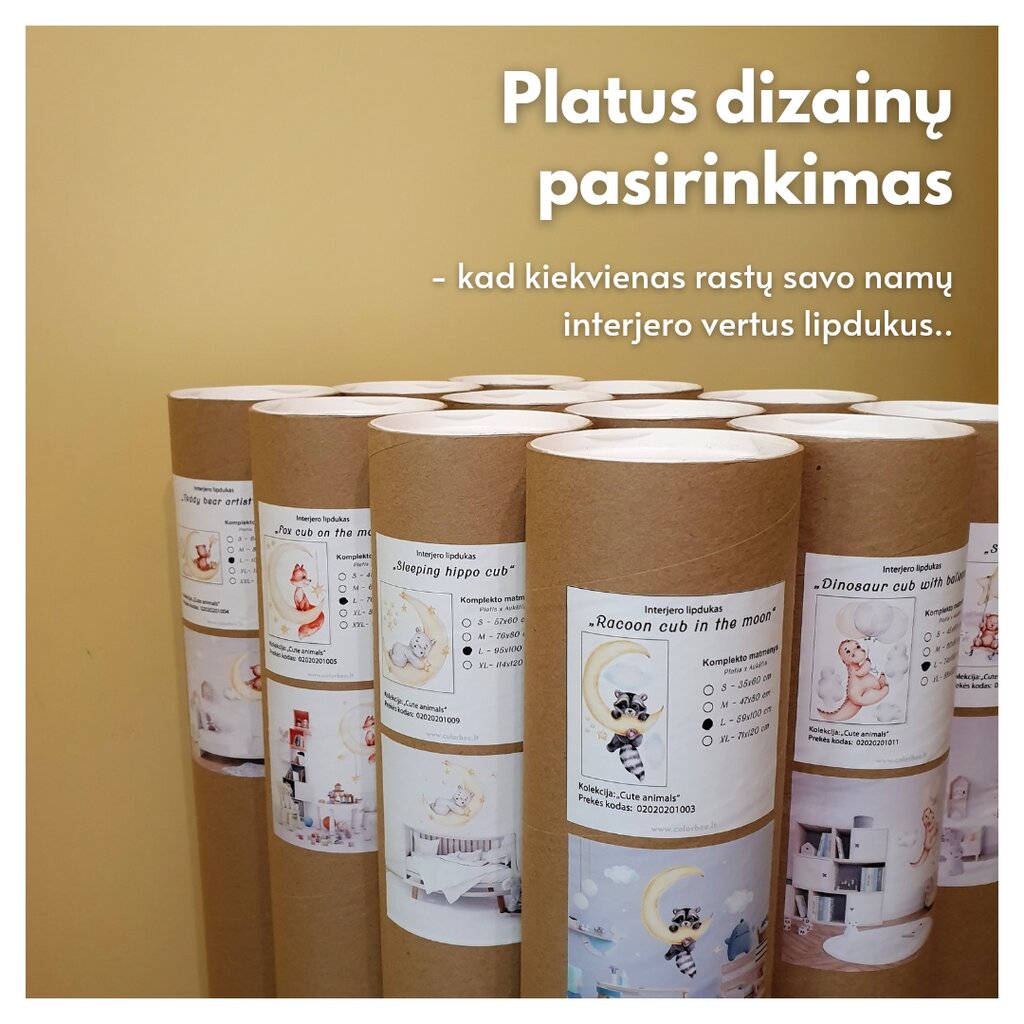 Vaikiškas interjero lipdukas Teddy Bear with Pajamas kaina ir informacija | Interjero lipdukai | pigu.lt