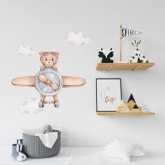 Vaikiškas interjero lipdukas Teddy Bear in the Plane kaina ir informacija | Interjero lipdukai | pigu.lt