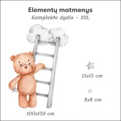 Vaikiškas interjero lipdukas Teddy Bear with Ladder kaina ir informacija | Interjero lipdukai | pigu.lt