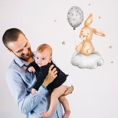 Детская интерьерная наклейка Кролик с воздушным шаром цена и информация | Интерьерные наклейки | pigu.lt