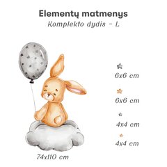 Vaikiškas interjero lipdukas Bunny with Balloon kaina ir informacija | Interjero lipdukai | pigu.lt