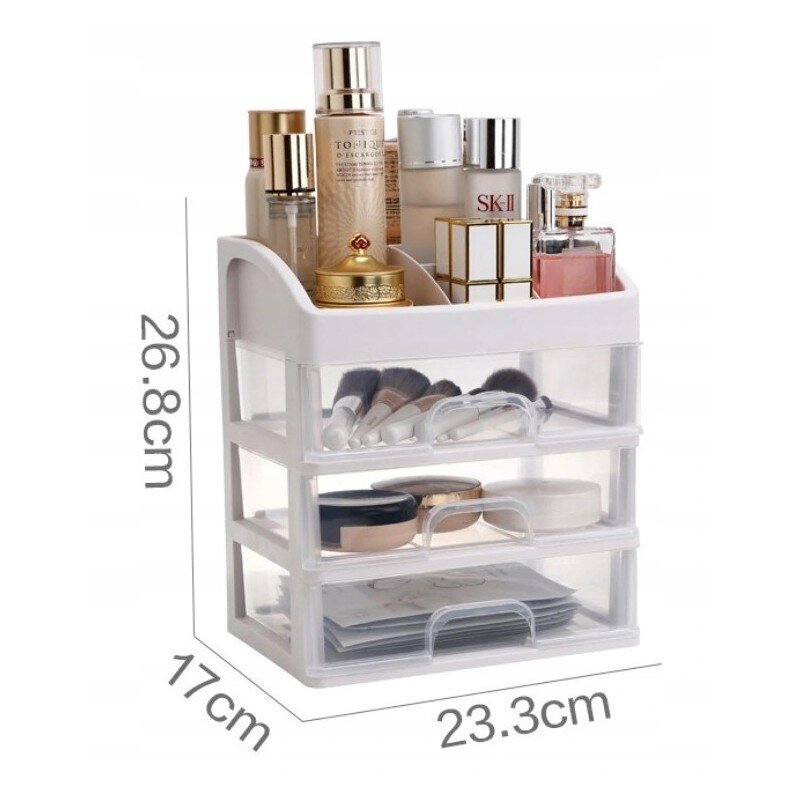 Aksesuarų ir papuošalų organizatoriaus dėžutė su lentynėlėmis цена и информация | Kosmetinės, veidrodėliai | pigu.lt