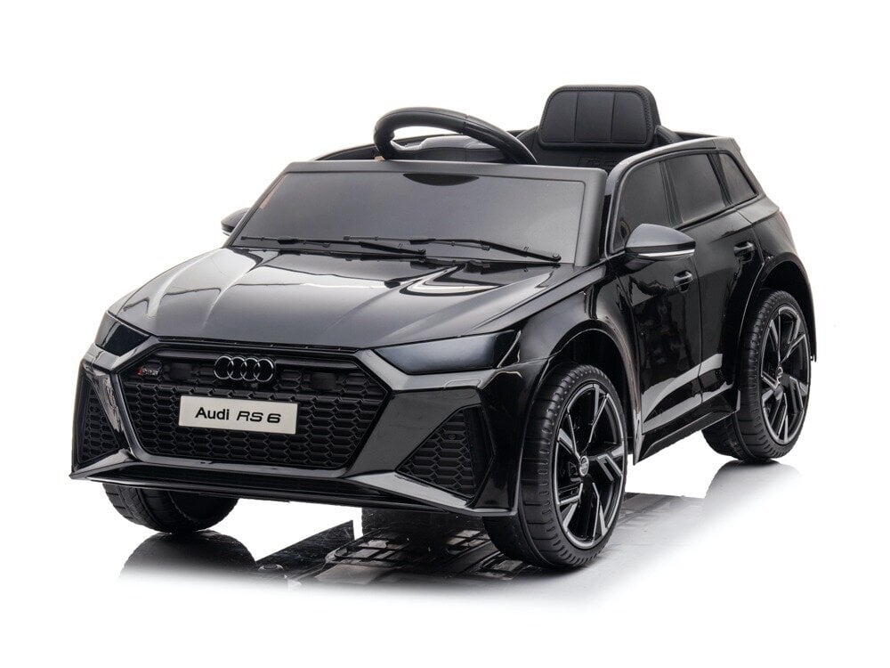 Vienvietis elektromobilis vaikams Audi RS6 12v, juodas цена и информация | Elektromobiliai vaikams | pigu.lt