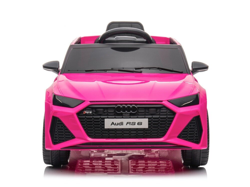 Vienvietis vaikiškas elektromobilis Audi RS6 12v, rožinis kaina ir informacija | Elektromobiliai vaikams | pigu.lt