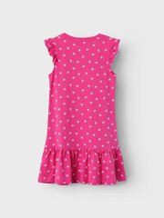 Детское платье Name It 13214406*01, фуксия/белое цена и информация | Платья для девочек | pigu.lt