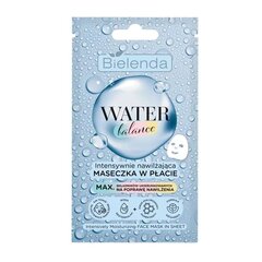 Drėkinamoji lakštinė veido kaukė Bielenda Water Balance Moisturizing Sheet Mask, 1 vnt. цена и информация | Маски для лица, патчи для глаз | pigu.lt