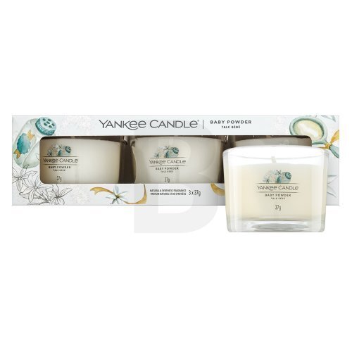 Yankee Candle kvapioji žvakė Kūdikių Pudra, 3 vnt. kaina ir informacija | Žvakės, Žvakidės | pigu.lt