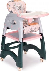 Maitinimo kėdutė Ecotoys 2-in-1, pink kaina ir informacija | Maitinimo kėdutės | pigu.lt