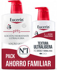 Kūno kremas Eucerin Family Pack Ultralight Lotion, 1000ml + 400 ml kaina ir informacija | Kūno kremai, losjonai | pigu.lt