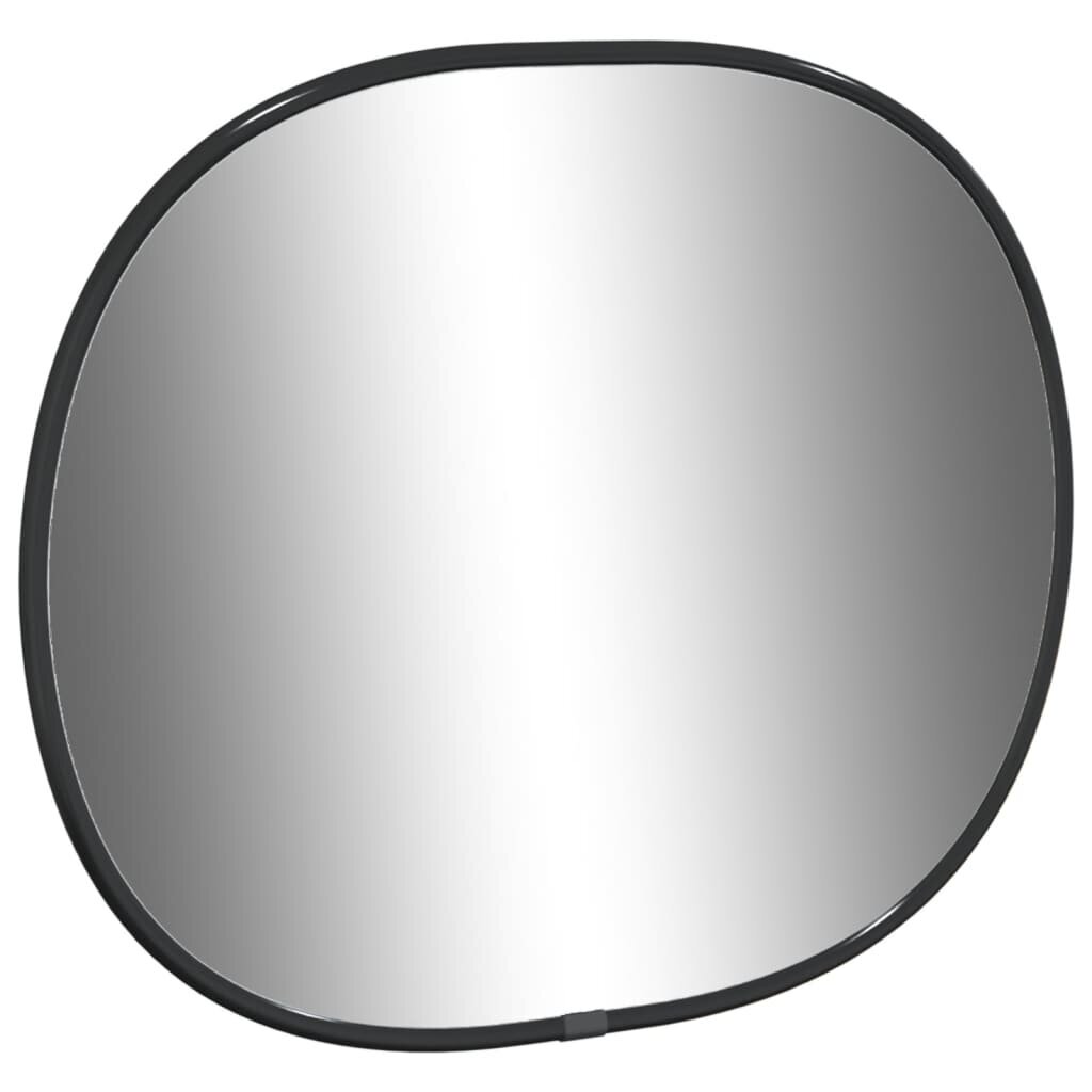 Sieninis veidrodis vidaXL, juodas kaina ir informacija | Veidrodžiai | pigu.lt