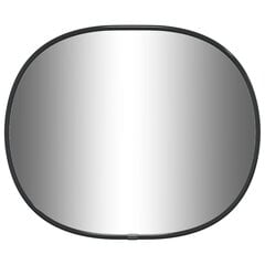 Sieninis veidrodis vidaXL, juodas kaina ir informacija | Veidrodžiai | pigu.lt