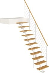 Модульная лестница BOSTON DOLLE, белая 1/4 поворот, высота комплекта: 266-350 см цена и информация | Лестницы | pigu.lt