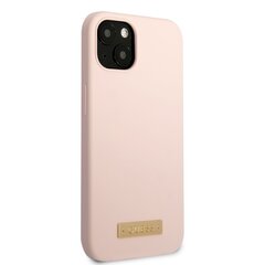 Guess Silicone Metal Logo MagSafe Compatible Case, skirtas iPhone 13, rožinis kaina ir informacija | Telefono dėklai | pigu.lt