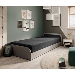 Кровать NORE Parys Sawana 14, 90x200 см, черный/серый цвет цена и информация | Кровати | pigu.lt