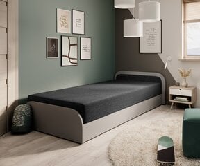 Кровать NORE Parys Sawana 14, 90x200 см, черный/серый цвет цена и информация | Кровати | pigu.lt
