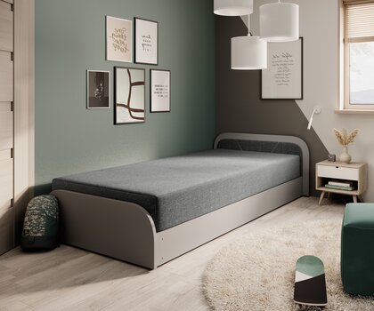 Кровать NORE Parys Sawana 21, 90x200 см, серый цвет цена и информация | Кровати | pigu.lt