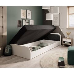 Кровать NORE Parys Alova 04, 90x200 см, черный/белый цвет цена и информация | Кровати | pigu.lt
