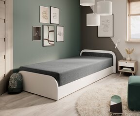 Кровать NORE Parys Sawana 21, 90x200 см, серый/белый цвет цена и информация | Кровати | pigu.lt