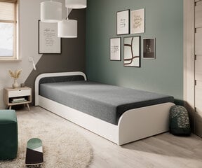 Кровать NORE Parys Sawana 21, 90x200 см, серый/белый цвет цена и информация | Кровати | pigu.lt