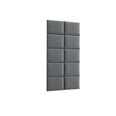 Комплект мягких настенных панелей NORE Quadratta Monolith 85, серый цвет
