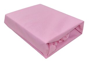Neperšlampama trikodažinė Jersey audinio paklodė su guma, rožinė 90x200 cm kaina ir informacija | Paklodės | pigu.lt