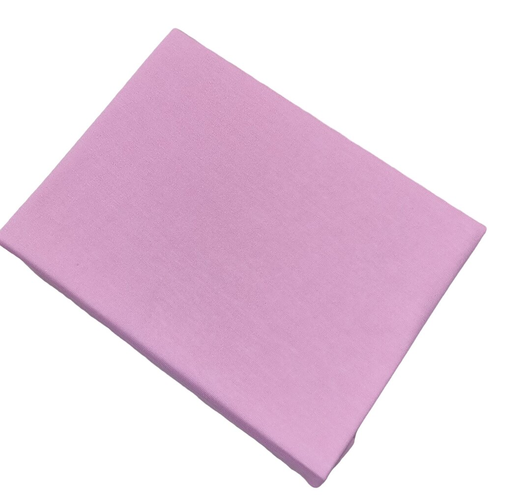 Neperšlampama trikodažinė Jersey audinio paklodė su guma, rožinė 60x120 cm kaina ir informacija | Paklodės | pigu.lt