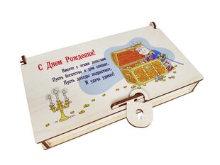 Medinė dėžutė su spyna banknotams kaina ir informacija | Kitos originalios dovanos | pigu.lt