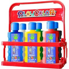 Rinkinys tapybai pirštais Playcolor, 250 ml, 6 vnt kaina ir informacija | Piešimo, tapybos, lipdymo reikmenys | pigu.lt