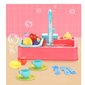 Vaikiška kriauklė su tekančiu vandeniu ir priedais, rožinė kaina ir informacija | Žaislai mergaitėms | pigu.lt