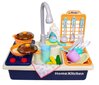 Vaikiška kriauklė su tekančiu vandeniu ir priedais, mėlyna kaina ir informacija | Lavinamieji žaislai | pigu.lt