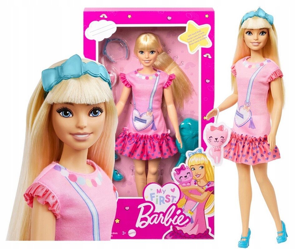 Mano pirmoji lėlė Barbie su kačiuku kaina ir informacija | Žaislai mergaitėms | pigu.lt