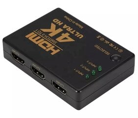 Переключатель HDMI 4K с дистанционным управлением цена и информация | Адаптеры, USB-разветвители | pigu.lt