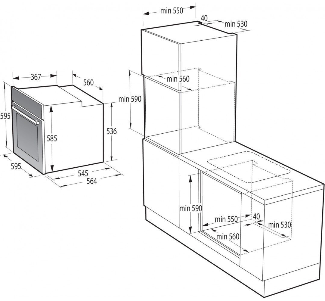 Gorenje BPSA6747DGWI kaina ir informacija | Orkaitės | pigu.lt