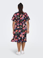 Only Carmakoma женское платье 15252210*02, черный/коралловый 5715416652259 цена и информация | Платья | pigu.lt