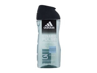 Dušp želė Adidas Dynamic Pulse 3-In-1 Shower Gel vyrams, 250 ml цена и информация | Масла, гели для душа | pigu.lt