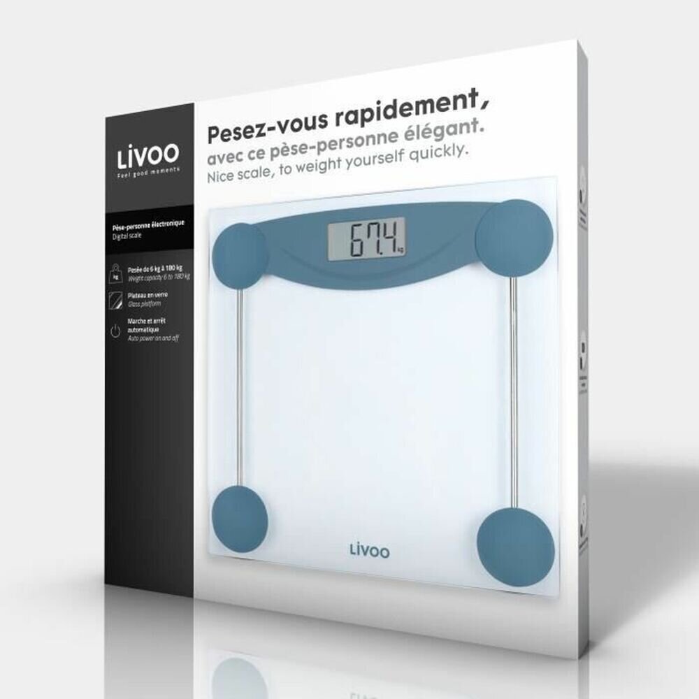 Skaitmeninės svarstyklės Livoo DOM426B kaina ir informacija | Vonios kambario aksesuarai | pigu.lt